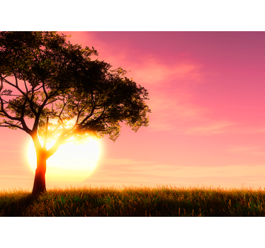 Fotomural árbol Ocaso dentro del árbol - TenVinilo
