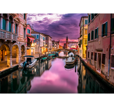 Fotomural de ciudad Puesta de sol en Venecia - TenVinilo