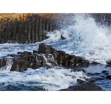 Mural pared dormitorio de mar Giant's causeway - TenVinilo