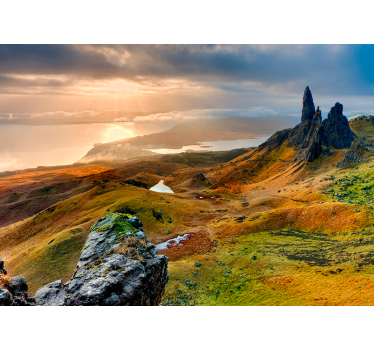 Mural pared dormitorio de naturaleza Isle of Skye - TenVinilo