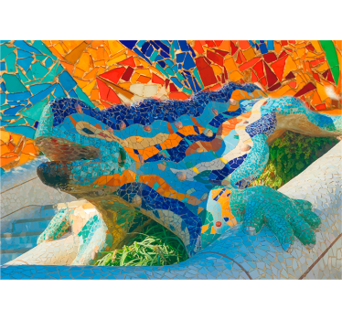 Foto mural Barcelona Park Güell escultura - TenVinilo