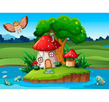 Mural infantil pared bosque encantado - TenVinilo