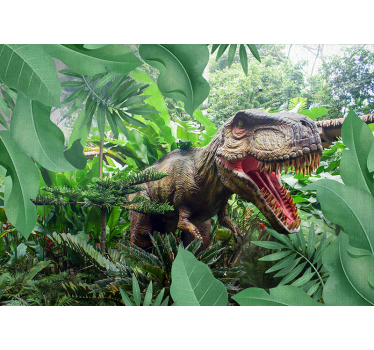Mural infantil pared de dinosaurio T-Rex - TenVinilo