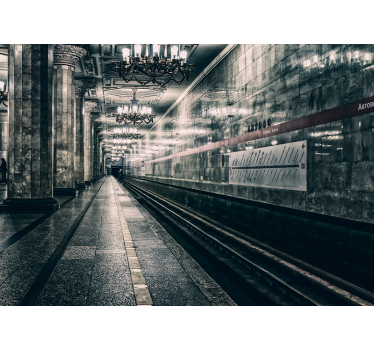 Papel pintado 3D túnel de metro - TenVinilo
