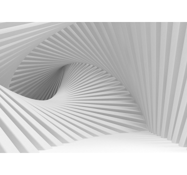 Papel pintado 3D abstracto olas blancas - TenVinilo