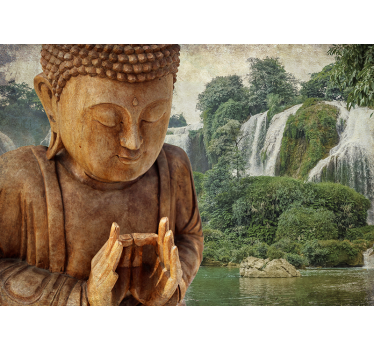 Papel pintado paisaje zen con buda - TenVinilo