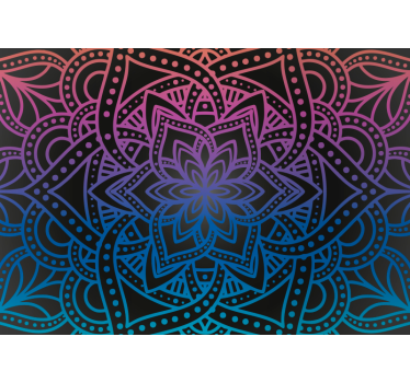 Mural Zen mandala plateado salon dormitorio - TenVinilo