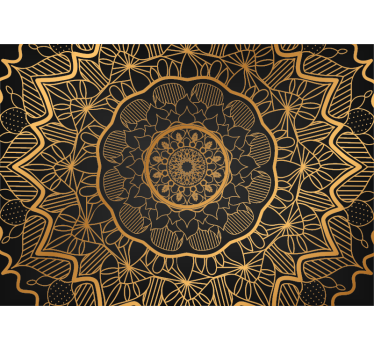 Mural zen mandala dorado dormitorio salon - TenVinilo