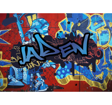 Mural personalizable Nombre personalizado de graffiti - TenVinilo