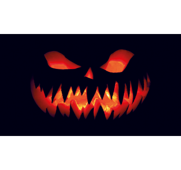 Fotomural Halloween cara de calabaza aterradora - TenVinilo
