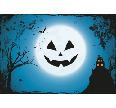 Fotomural Halloween sonrisa de calabaza espeluznante - TenVinilo