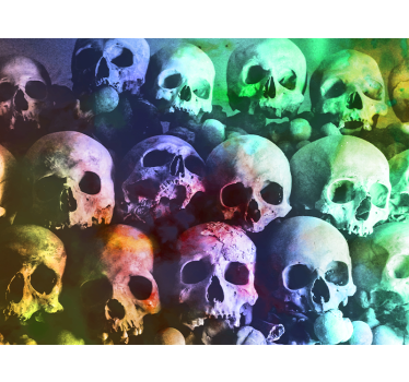 Fotomural arte urbano calaveras y color - TenVinilo