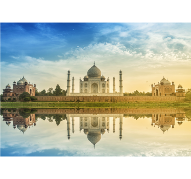 Fotomural ciudad reflejo del taj mahal - TenVinilo