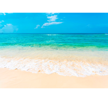 Papel pintado salón paisaje olas de mar claras - TenVinilo