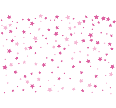 Fotomural bebé Estrellas fugaces rosas - TenVinilo