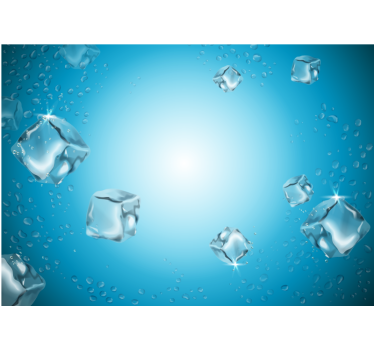 Fotomural textura cubitos de hielo y agua - TenVinilo