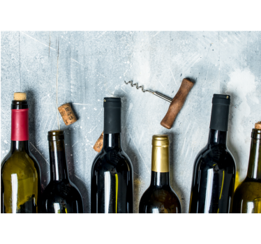 Fotomural de música arreglo de botellas de vino - TenVinilo