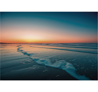 Fotomural naturaleza olas del océano al atardecer - TenVinilo