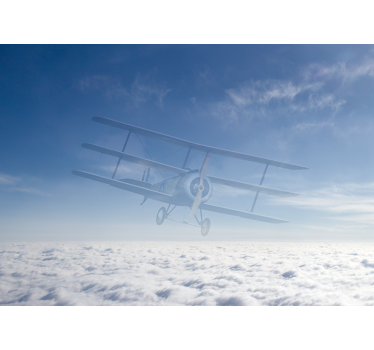 Fotomural vehículo vuelo en avión clásico - TenVinilo