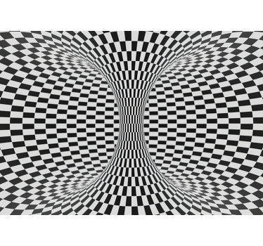 Foto mural 3d 3d túnel blanco y negro - TenVinilo