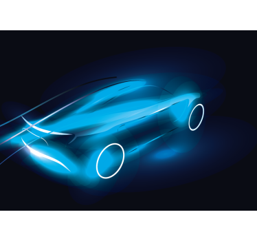 Fotomural vehículo diseño de coche futurista - TenVinilo