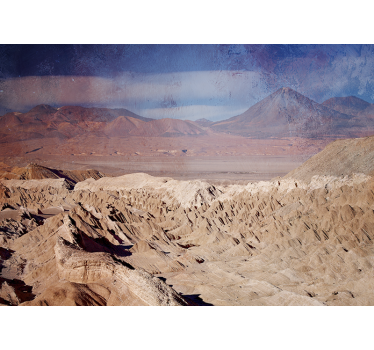 Papel pintado paisaje escenario montañoso del desierto - TenVinilo