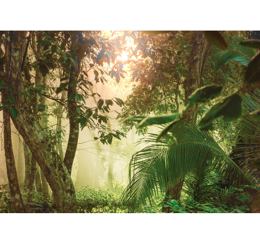Papel pintado dormitorio paisaje bosque amazónico - TenVinilo