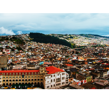 Fotomural ciudad vista del paisaje urbano andino - TenVinilo