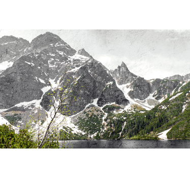Papel pintado paisaje majestuosa escena montañosa - TenVinilo