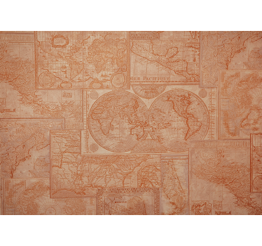 Papel pintado mapamundi mapas del mundo vintage - TenVinilo