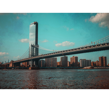 Fotomural Nueva York perspectiva del puente de brooklyn - TenVinilo
