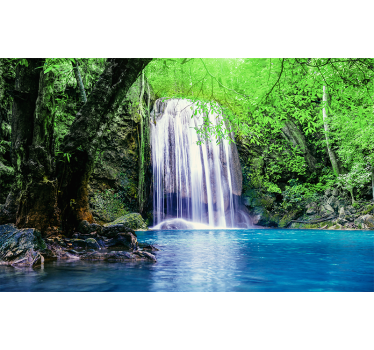 Fotomural naturaleza tranquilo paisaje de cascada - TenVinilo