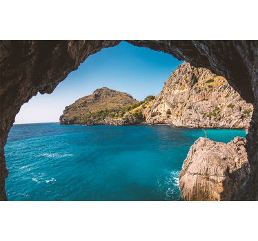 Papel pintado paisaje vista de la cueva costera - TenVinilo