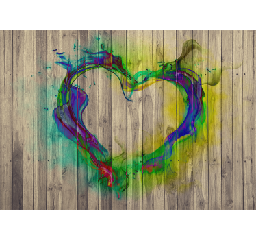 Fotomural de amor diseño de corazón vibrante - TenVinilo