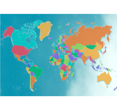 Papel pintado mapamundi mapa mundial interactivo - TenVinilo