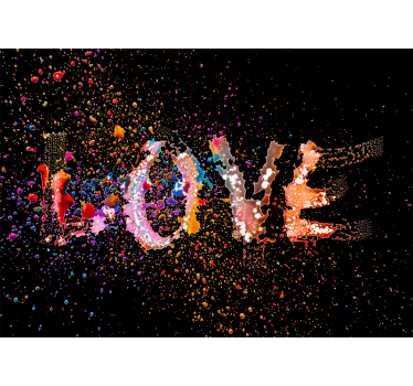Fotomural amoroso Explosión de amor multicolor - TenVinilo