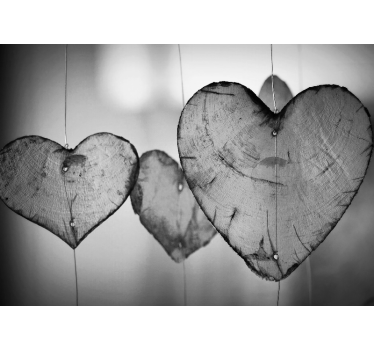 Fotomural de amor decoración en forma de corazón - TenVinilo