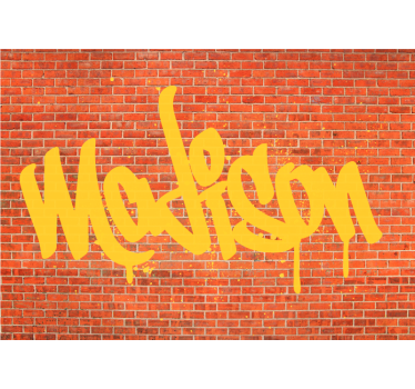 Fotomural arte urbano estilo de texto de grafiti - TenVinilo