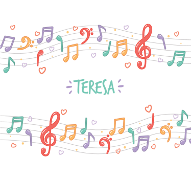 Fotomural de música notas musicales melódicas - TenVinilo