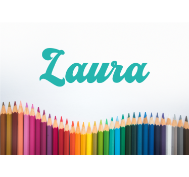 Fotomural personalizable nombre en cursiva - TenVinilo