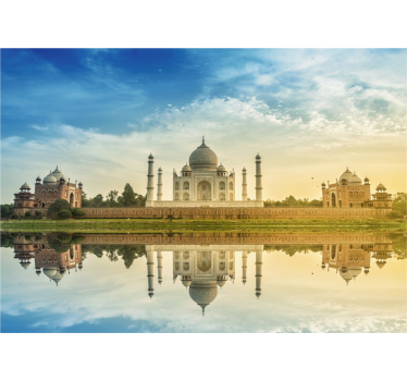 Fotomural ciudad reflexión del taj mahal - TenVinilo
