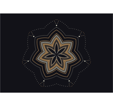 Fotomural mandala patrón de estrella intrincado - TenVinilo