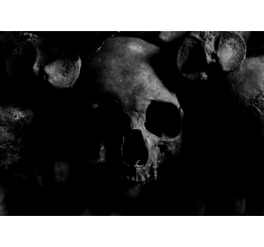 Fotomural moderno patrón de calavera oscura - TenVinilo