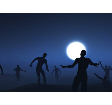 Murales para dormitorios Zombies de miedo en la niebla - TenVinilo