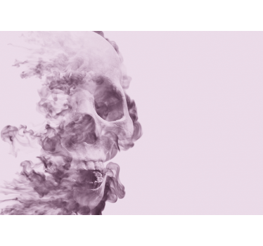 Fotomural animales silueta de calavera ahumada - TenVinilo