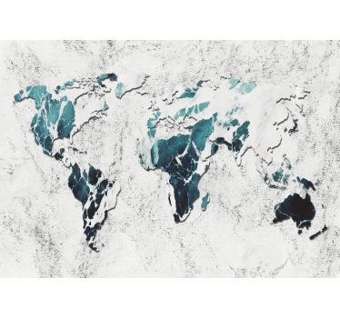 Papel pintado mapamundi mapa del mundo estilizado - TenVinilo