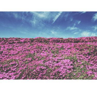 Mural de pared flores rosas de color rosa vibrante - TenVinilo
