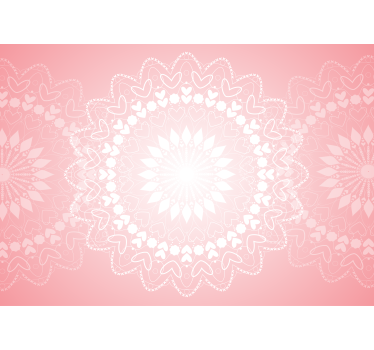 Fotomural de amor diseño de mandala de corazón - TenVinilo