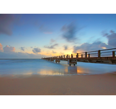Papel pintado paisaje muelle sereno del océano - TenVinilo