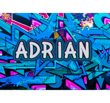 Fotomural arte urbano estilo graffiti personalizable - TenVinilo